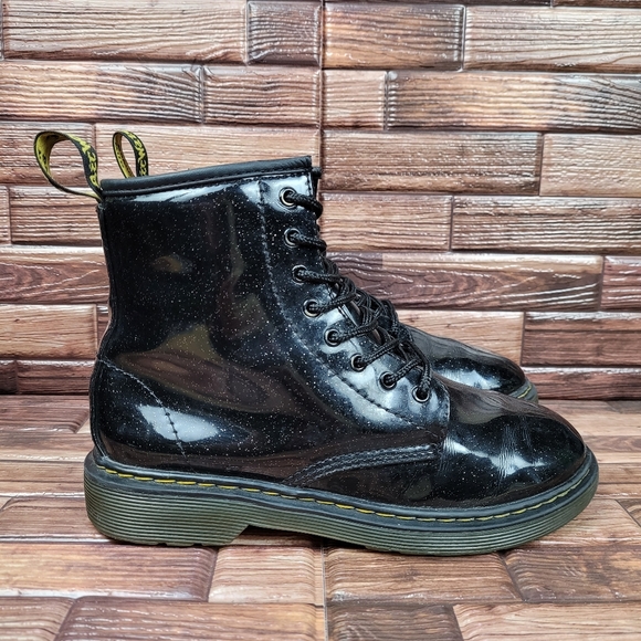 black glitter dr martens size 5